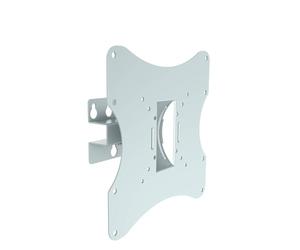 PureMounts Supporto TV da parete, universale orientabile e inclinabile per televisori piatti e curvi da 10-37 pollici e monitor fino a 30 kg, max. VESA 200x200 mm, bianco