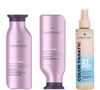Pureology Hydrate Sheer Shampoo, Conditioner and Color Fanatic Spray Routine for Dry, Colour Treated Hair