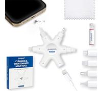 pureport Kit di pulizia multi-strumento USB-C per cellulare, tablet e laptop, porte USB C e cavi, include stucco per la pulizia AirSquares, il kit ideale per la pulizia degli AirPod (bianco)
