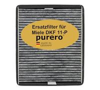 purero® Filtro ai carboni attivi - Filtro di ricambio per Miele DKF 11-P / 11762530, modello successivo di DKF 11-1 - Assorbimento ottimale degli odori - Made in Germany
