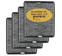 purero® Filtro ai carboni attivi - Filtro di ricambio per Miele DKF 17-P / 7932330, modello successivo di DKF 17-1 - Assorbimento ottimale degli odori - Made in Germany