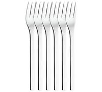 PURESIGNS ONE Extra Forchettine da Dolce Set da 6 Pezzi 16 cm Acciaio Inox 18/10 Lucidato a Specchio - Lavabile in Lavastoviglie, Resistente alla Ruggine, Confezione Regalo