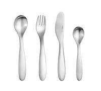 PURESIGNS SEVEN Posate per Bambini Set 4 Pezzi Acciaio Inox 18/10 - BPA-free, Lavabile in Lavastoviglie, Idea Regalo Nascita Compleanno Battesimo