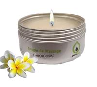 Purespa by Purenail - Candela per massaggio sensuale, fragranza: fiore di Monoï, 100% vegetale, 80 g, lunga durata