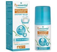Puressentiel, Articolazioni e Muscoli, Cryo Pure Roller, Aiuta a lenire le zone sensibili, Per urti e rigidità, Sensazione di freddo intenso, Efficacia approvata, Con sfera massaggiante, 75 ml