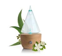 Puressentiel Diffusore a Nebulizzazione I'Conic, per Oli Essenziali, con Luci d'Atmosfera Colorate, Realizzato con Materiali Sostenibili, Piccolo e Compatto