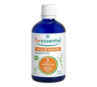 Puressentiel Olio da Massaggio ai 3 Oli Vegetali BIO, Base Neutra per Oli Essenziali, Per Trattamenti di Viso, Corpo e Capelli, Proprietà Emollienti, Lenitive, Protettive e Riparatrici, 100 ml