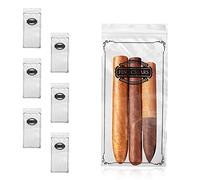 PUREVACY Sacchetti per sigari in plastica fine, confezione da 100, sacchetti in plastica trasparente, con cerniera, 4 x 8 accessori per fumare, piccoli sacchetti di plastica richiudibili da 2 mil,