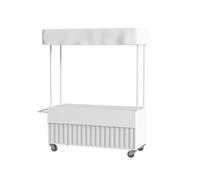 PurezmMoto Carrello For La Spesa, Robusto, Portatile E Mobile, Multiuso Con Ruote, Resistente Alla Pioggia Al Sole, Adatto For Negozi, Bancarelle, Mercati(White,160x60cm/63x23.6in)