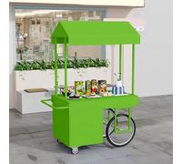 PurezmMoto Espositore Da Esterno Con Baldacchino, Carrello Della Spesa Con Ruote, Robusto E Durevole, Adatto A Centri Commerciali E Strade Pedonali(Green,120x60 cm/47.2x23.6 in)