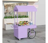 PurezmMoto Espositore Da Esterno Con Baldacchino, Carrello Della Spesa Con Ruote, Robusto E Durevole, Adatto A Centri Commerciali E Strade Pedonali(Purple,120x60 cm/47.2x23.6 in)