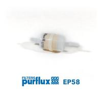 PURFLUX EP58 Filtro carburante Filtro per condotti/circuiti Compatibilità con VW TOURAN 1T1, 1T2, MERCEDES-BENZ Classe S Sedan W108, W109 /8 W114 Coupé /8 W114 Sedan, OPEL Kadett E CC T85, FORD