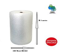 Puriball 100 metri rotolo altezza 1 m materiale da per imballaggio bolle 100m