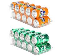 Puricon Portalattine per Frigorifero 2 Pezzi, Contenitori Alimenti Organizzatori per Dispensa, Cucina, Frigo, Armadietti, Ripiani, Bagno Porta Lattine Bevanda Soda Coca Cola Fanta Birra Merenda