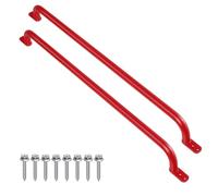 Purife 37" maniglie rosse della scala del campo da giuoco 2 PCS, maniglie | Corrimano a scaletta per interni ed esterni, struttura solida, antiscivolo opaco verniciato a polvere