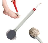 Purificatore corpo - Spazzola detergente double face | da bagno, manico lungo raggio, strumento esfoliante delicato sulla pelle, lavaggio ergonomico della schiena, per raggiungere le spalle, il c
