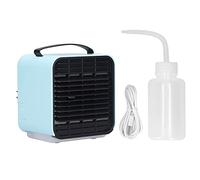 Purificatore d'aria 2 in 1 agli ioni negativi Ventola di raffreddamento USB portatile Raffreddatore d'aria a 3 velocità del per viaggi estivi in ufficio a casa (Blu)