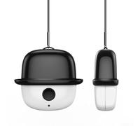 Purificatore d'aria compatto indossabile per bambini con design a collo alto, efficiente dal punto di vista energetico, riduce il fumo e, ricaricabile tramite cavo USB C (nero)