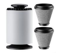 Purificatore d'aria compatto per uso domestico, elimina efficacemente il fumo e deodora l'aria (con 2 filtri)