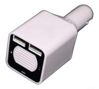 Purificatore d'aria e deodorante per auto con doppia porta USB, design sottile per prese da 12 V, riduce gli odori di animali domestici e cibo in auto