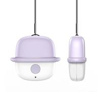 Purificatore d'aria indossabile, collana con generatore di ioni negativi, dispositivo portatile di sollievo dal fumo per bambini, filtro dell'aria personale ricaricabile USB-C (viola)