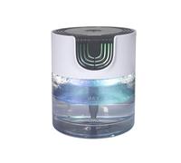 Purificatore d'aria per casa, ufficio, purificatore d'aria a base d'acqua, umidificatore, deodorante per fumo e odori di animali domestici, diffusore di aromi di oli essenziali con luce notturna a LED