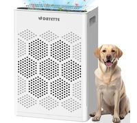 Purificatore d'aria per persone allergiche e camere fumatori, filtro HEPA H14 con prefiltro lavabile contro polvere, polline, peli di animali e odori, CADR 300 m³/h, modalità notte <22 dB, incl. 3