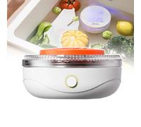 Purificatore Di Frutta E Verdura Impermeabile IPX7, Lavatrice Portatile Per La Pulizia Di Frutta E Verdura, Flusso D'acqua Vortex Clear, Ricarica A Induzione Wireless,White
