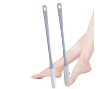 Purificatore per dita dei piedi - 2 setole in silicone | Spazzola per asciugamani a manico lungo con coperture di asciugatura riutilizzabili | Spazzola per la pulizia delle dita dei piedi, spazzola