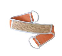 Purificatore per la schiena esfoliante per doccia, cinghia lunga in spugna Loofa per il bagno con tasca per sapone, cotone naturale in cotone spugna per la schiena per uomini e donne, arancione 1 pz