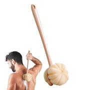 Purificatore per la schiena, spazzola posteriore double face, esfoliante per il corpo per spazzola da bagno, spazzola esfoliante per il corpo a doppia faccia con setole e spugna, spazzola a manico