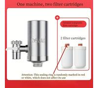 Purificatore per rubinetto con 2 elementi filtranti compositi in ceramica, rimuove efficacemente sedimenti, , impurità particolari e riduce lo sporco di cloro , lo sporco e l'odore