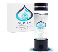 PURIFY - Bottiglia d'acqua a idrogeno, generatore di acqua idrogeno da 330 ml, macchina per acqua a idrogeno con tecnologia elettrolisi SPE/PEM platino, bottiglia d'acqua idrogeno UK