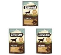 Purina Adventuros High Meat Filetti Snack Cani Ricco in Pollo 70g (Confezione da 3)