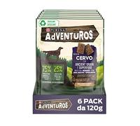 PURINA ADVENTUROS Snack per Cani Adulti Ricco in Cervo con Ancient Grain e Superfood 6 Confezioni da 120g