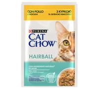 CAT CHOW Hairball Cibo per gatti con pollo e fagiolini in salsa 85g