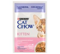 Purina Cat Chow Kitten Umido Gatto in Gelatina 85 gr: Agnello e Zucchine in Salsa