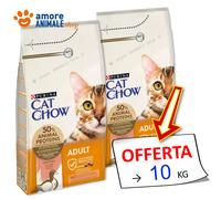 PURINA Cat Chow → ADULT, Anatra - 10 kg - Crocchette Per Gatto, Alimento Gatti