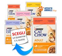 PURINA Cat Chow → ADULT - Bustine da 85 gr - GUSTI VARI - Umido Gatto, Gatti