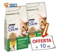 PURINA Cat Chow → ADULT, Sterilized Pollo - 10 kg - Crocchette Gatto Gatti