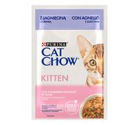 Purina Cat Chow Kitten Umido Gatto in Gelatina 85 gr - Agnello e Zucchine in Salsa - Confezione da 26 pezzi - Cibo umido per gatti - 1° ORDINE? scegli lo sconto BZR5 / BZR20 + 200 punti fedeltà