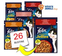 PURINA Cat FELIX → Sensation Jelly - 85 gr - GUSTI MISTI - Umido Gatto, Gatti