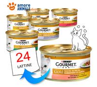 Purina Cat Gourmet Gold Dadini con Tacchino e Anatra - Purina Cat Gourmet Gold Dadini con Tacchino e Anatra - Lattina Da 85 Gr - CONFEZIONE RISPARMIO