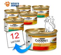 PURINA Cat GOURMET Gold → DOPPIO PIACERE - 85 gr - GUSTI MISTI - Per Gatto Gatti
