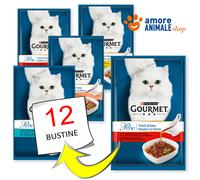PURINA Cat GOURMET Perle → TRIONFO di Carne e Mare - 85 gr - GUSTI MISTI - Gatto