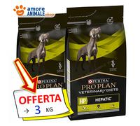 PURINA Dog PRO PLAN → Veterinary Diets HP, Hepatic - 3 / 12 kg - Crocchette Cane