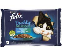 Purina Felix Doubly Delicious Salmone e Sardine, Trota e Sgombro 48x85 Gr