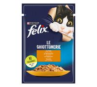 Purina Felix Le Ghiottonerie 85 gr - Pollo - Confezione da 26 pezzi - Cibo umido per gatti - 1° ORDINE? scegli lo sconto BZR5 / BZR20 + 200 punti fedeltà