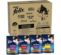 Purina Felix Le Ghiottonerie Cibo Umido per Gatti Con Manzo, Pollo, Anatra, Agne