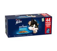 Purina Felix le Ghiottonerie in gelatina Multipack 44x85 gr - Selezioni con pesci - 1° ORDINE? scegli lo sconto BZR5 / BZR20 + 200 punti fedeltà
